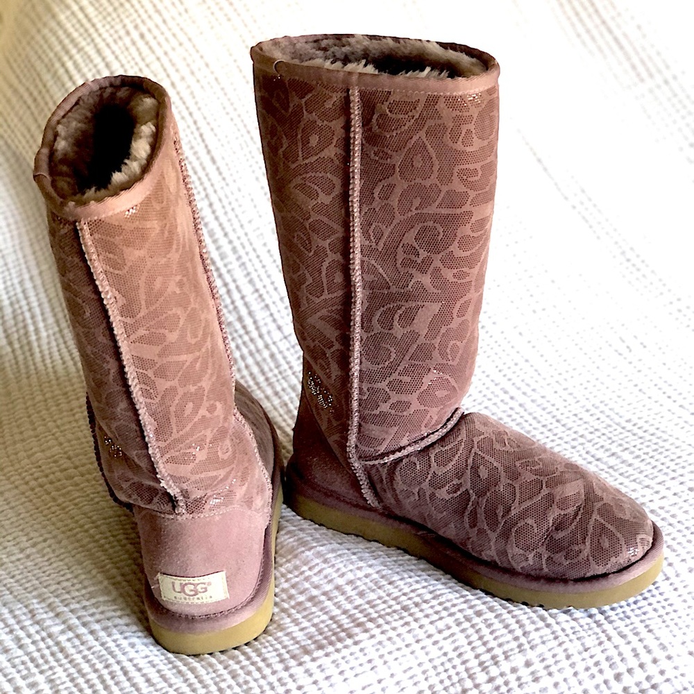 Ugg Mauve Baroque Floral Tall Boot